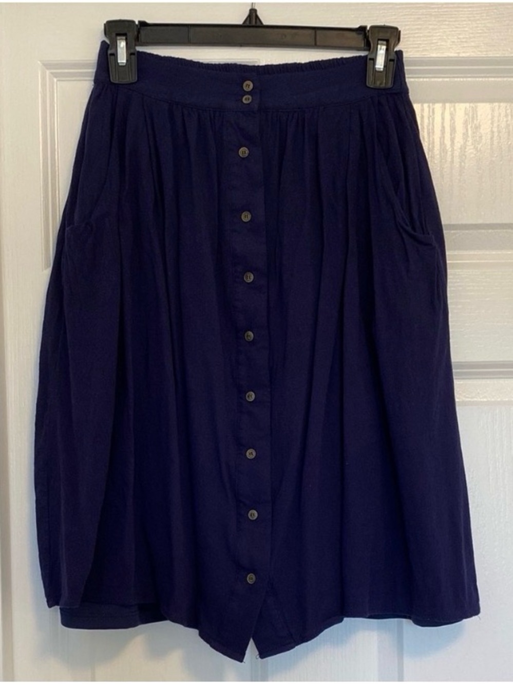 She + Sky Button-front Navy Skirt Size Small